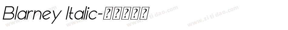 Blarney Italic字体转换